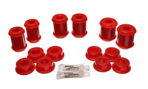 Chevrolet Corvette Control Arm Bushing Set - Rear - Energy Suspension - Hyper-Flex - Red - `97-`12